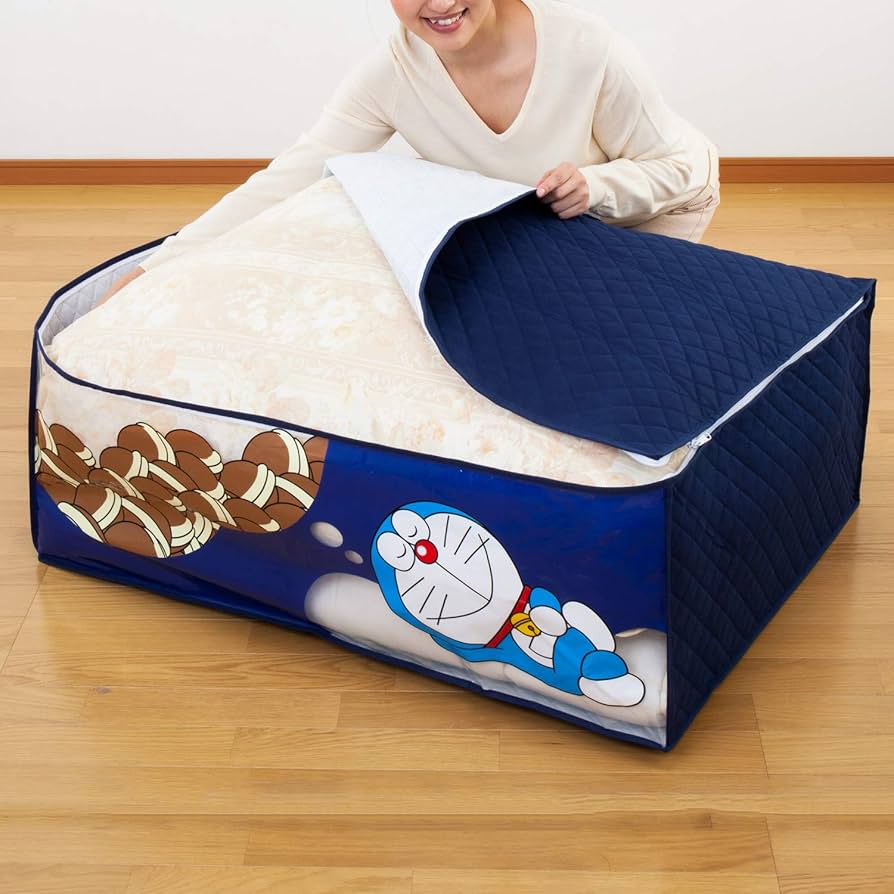 ドラえもん　布団収納 ドラえもん 押し入れでおやすみぬいぐるみ布団収納ケース